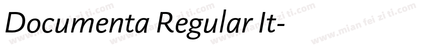 Documenta Regular It字体转换